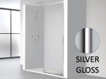Paroi de douche coulissante, L. 95 à 200 cm, Hauteur 195 cm, STOCK DISPONIBLE, verre de sécurité et traité anti-calcaire, finition argent brillant. livraison offerte et rapide.